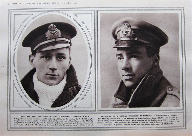 Flight-Lieut Ferrand and Flight Sub-Lieut Viney of the Royal Naval Air Service - WW1