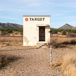 Target, Marathon, Texas It is sad to hear that this iconic roadside attraction has been demolished. It was located between Alpine and Marathon, Texas and was a popular stop for travelers visiting Big Bend National Park.