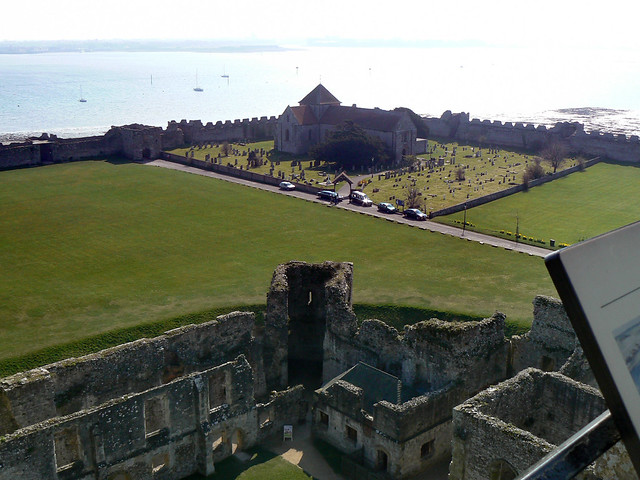 St Mary's Church, Portchester, from the Castle Tower, 20th March 2009