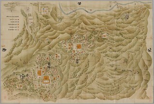 Old Maps of Enryakuji Temple on Mt. Hiei, “Sanmon-Santō Sakamoto Sōezu” (1767)