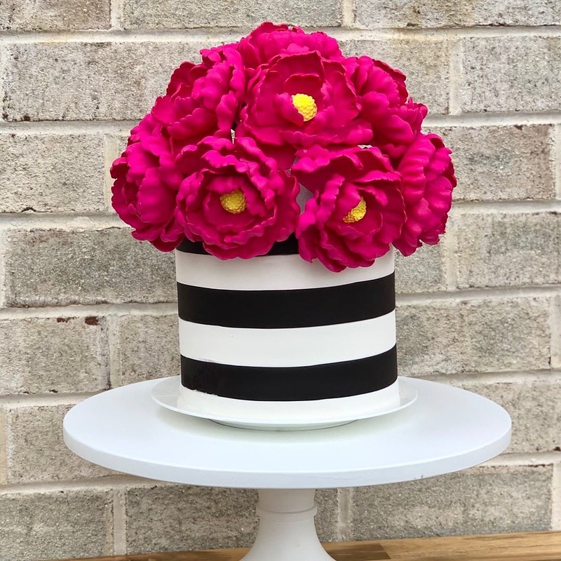 Cake by Cake Box Flowers