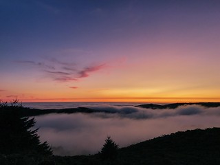 Sea of Clouds  |  Santa Cruz Mountains & Coastline of California (USA)