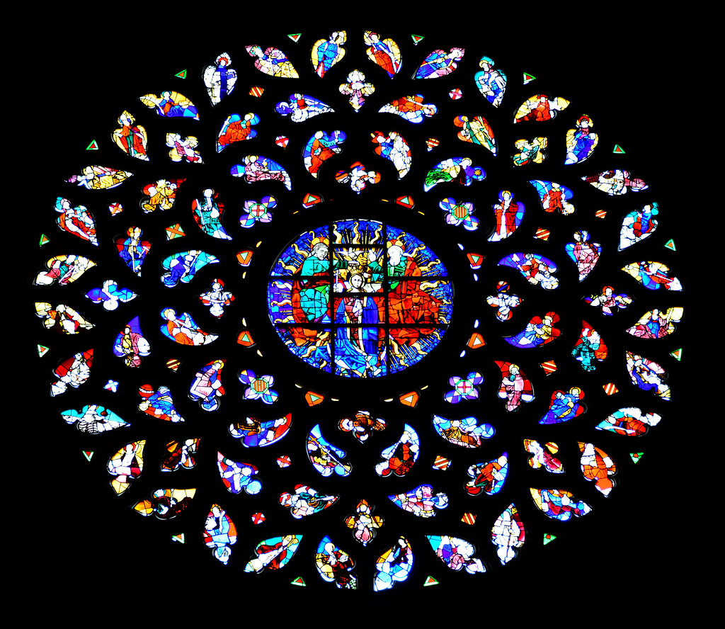 Santa María del Mar stained glass window