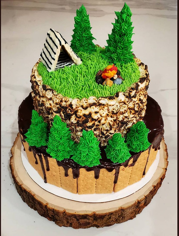 Camping Cake by Lacey Cakes