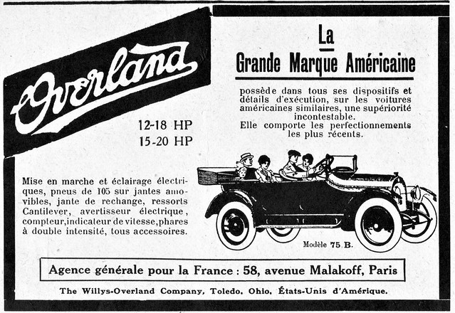 1917 Overland Model 75 B (French Ad)