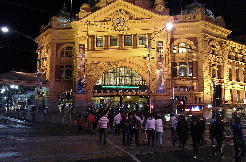 Flinders Street Station at night (2011)
