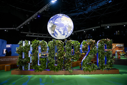 The COP26 globe at the Hydro