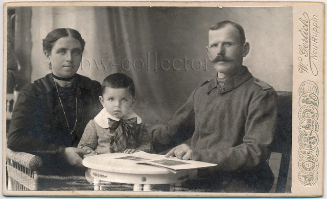 German soldier with family in the Gerlich studio