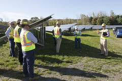 Rep. Harrison, Rep. Labriola, State Senator Berthel, Selectman George Bertram, and other officials and advocates were recently granted a rare tour of the Southbury O&amp;G property to get a close look at their recent solar installation and to discuss its impact on both the company and the community.