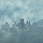 Bourscheid castle in the clouds