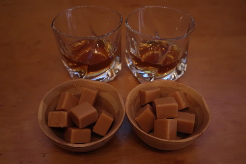 Salted Caramel Fudge (von House of Caramel) und Jack Daniel’s Whiskey No. 7