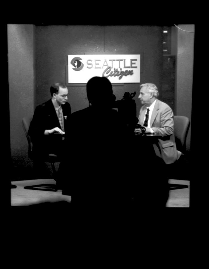 C.R. Douglas and Mayor Schell on TVSea, 1999