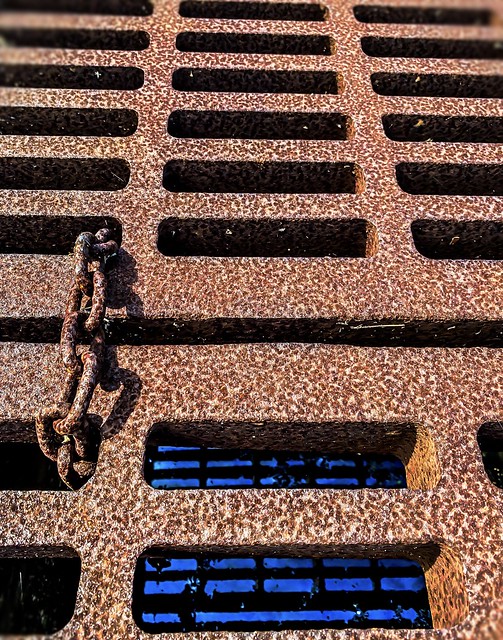 Rusted Storm Drain Grate