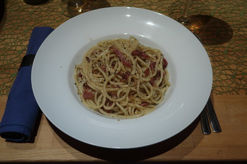 Spaghetti alla gricia (mein Teller)
