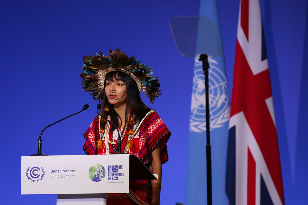 來自巴西的24歲原住民氣候行動倡議者Txai Suruí。圖片來源：UNclimatechange（CC BY-NC-SA 2.0）