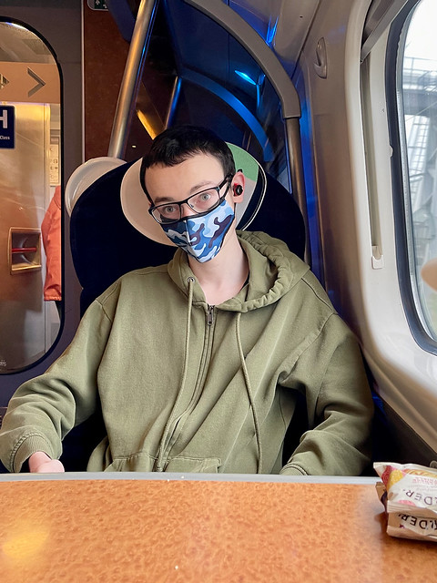 On a train to Edinburgh