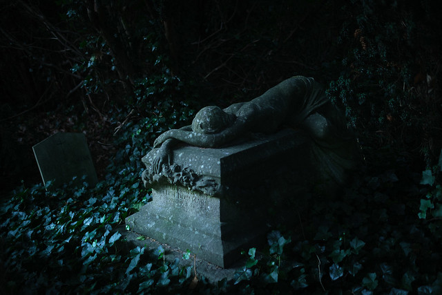 Statue at Solbjerg Park Cemetery, Frederiksberg