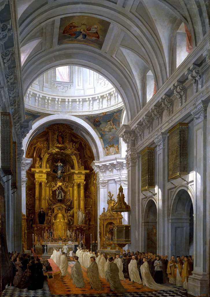 Francisco Hernández Tomé (fl. 1856-1872) - Interior de la Iglesia de las Calatravas, en Madrid