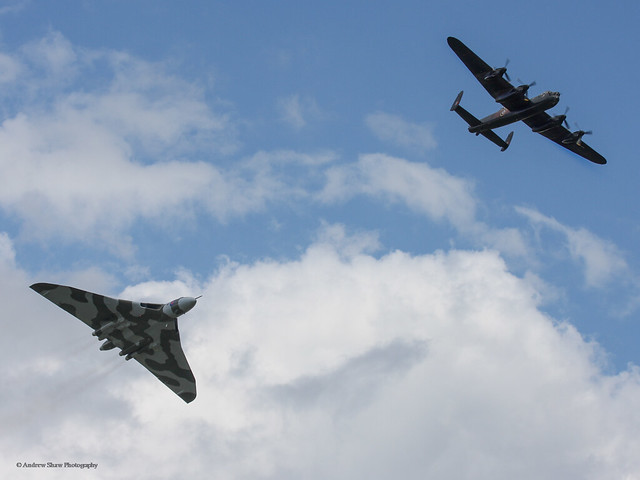 Vulcan and Lancaster at RAF Waddington 2008