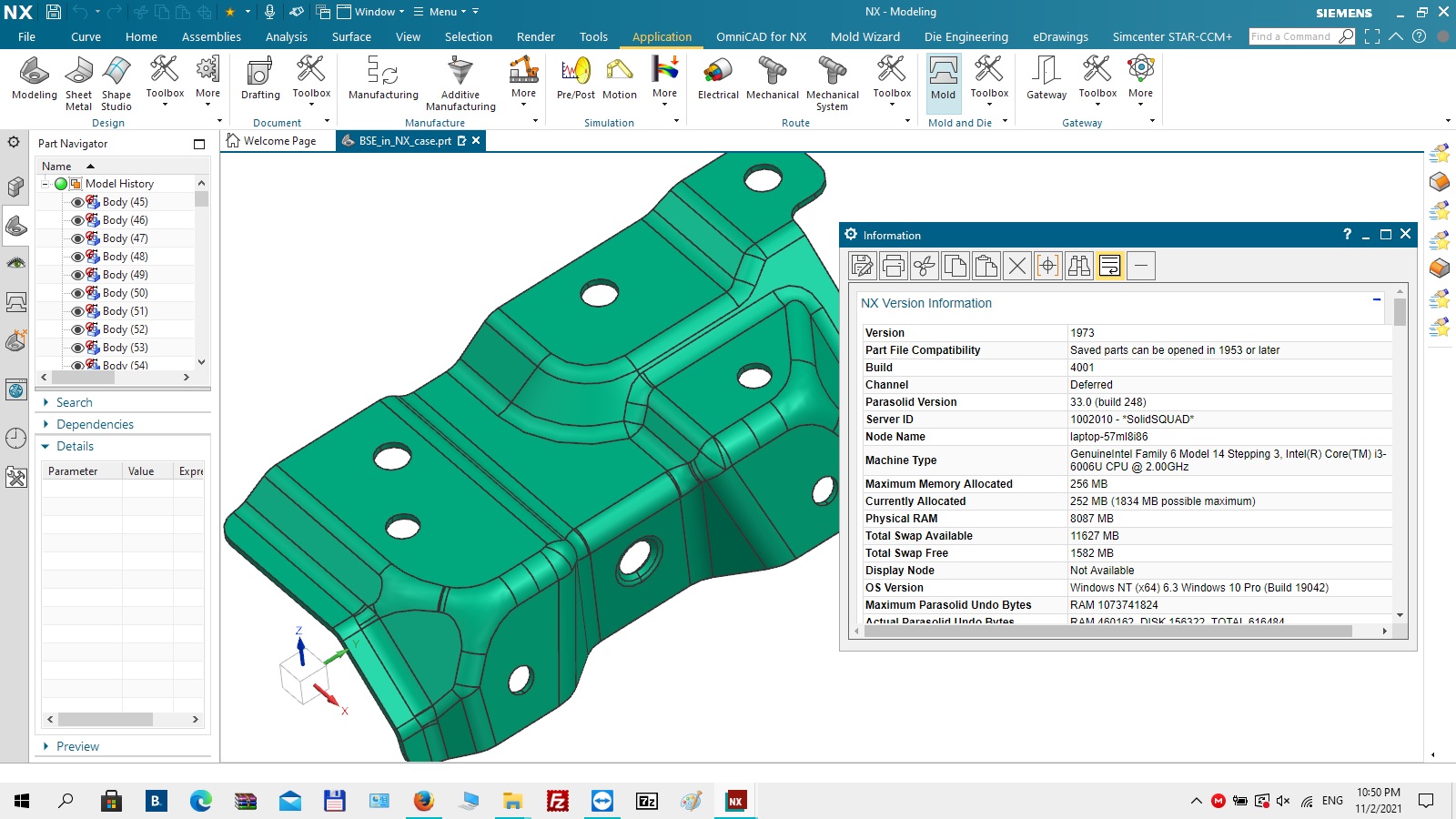Working with Siemens NX 1973 Build 4001 full