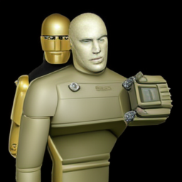 'Robocop made of gold' ruDALL-E Text-to-Image