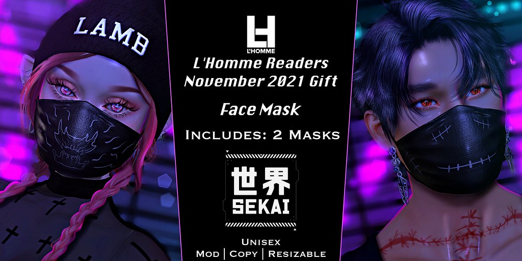 +SEKAI+ Face Mask – L'Homme Gift Nov 2021