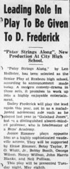Dailey Frederick Roxboro High School Senior Play The Courier-Times (Roxboro, N.C.), 12 April 1945