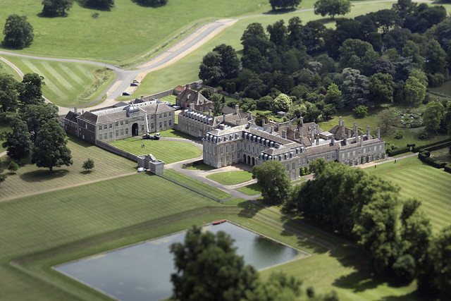 Boughton House aerial image - Northamptonshire UK