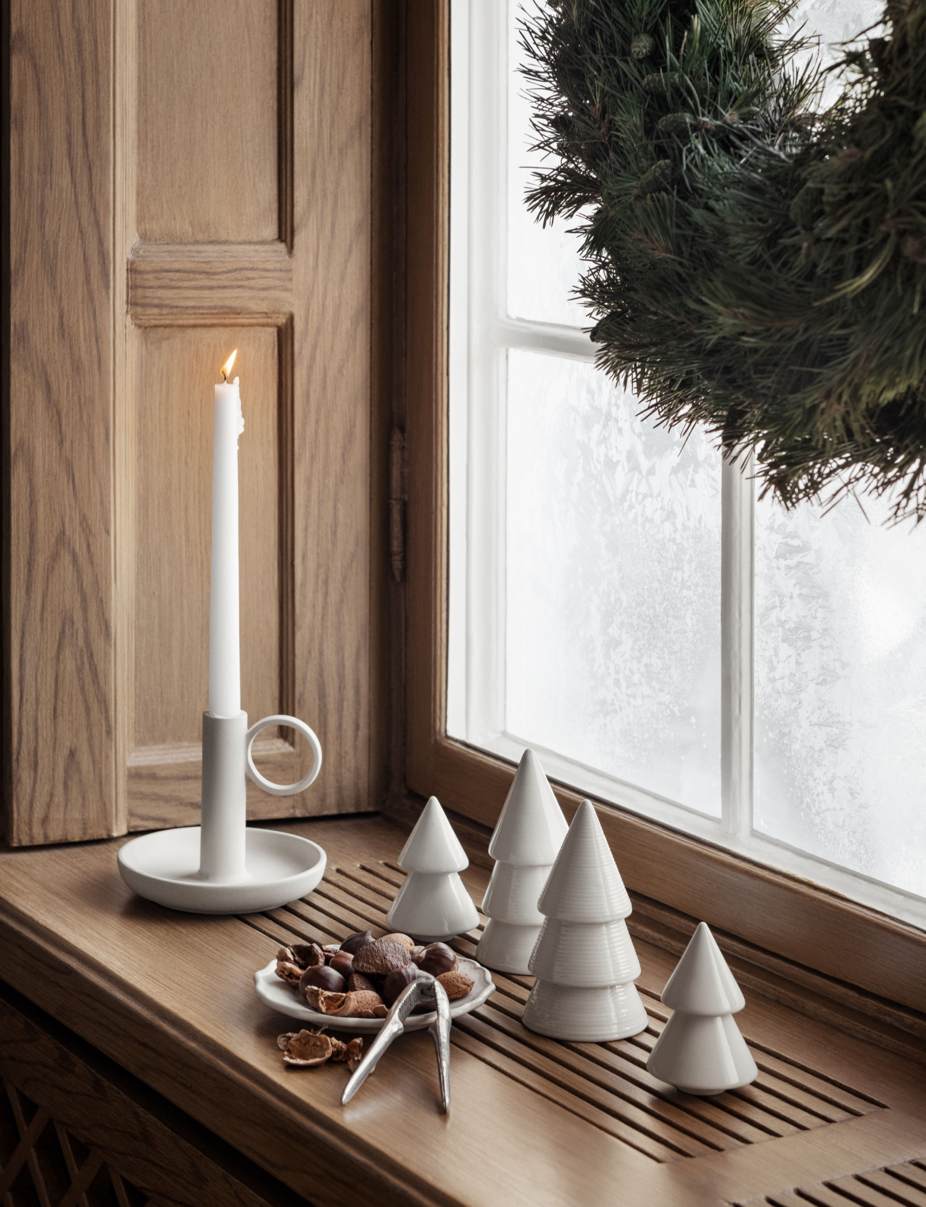 Affordable Holiday Decor | Ceramic Mini Christmas Trees | Inexpensive Christmas Decor | Neutral Christmas Decor | Living Room Christmas Decorating Ideas | Christmas Aesthetic | Christmas Decor Ideas