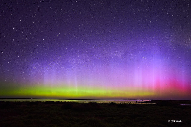 Aurora Australis at Lake Ellismere (Te Waihora)