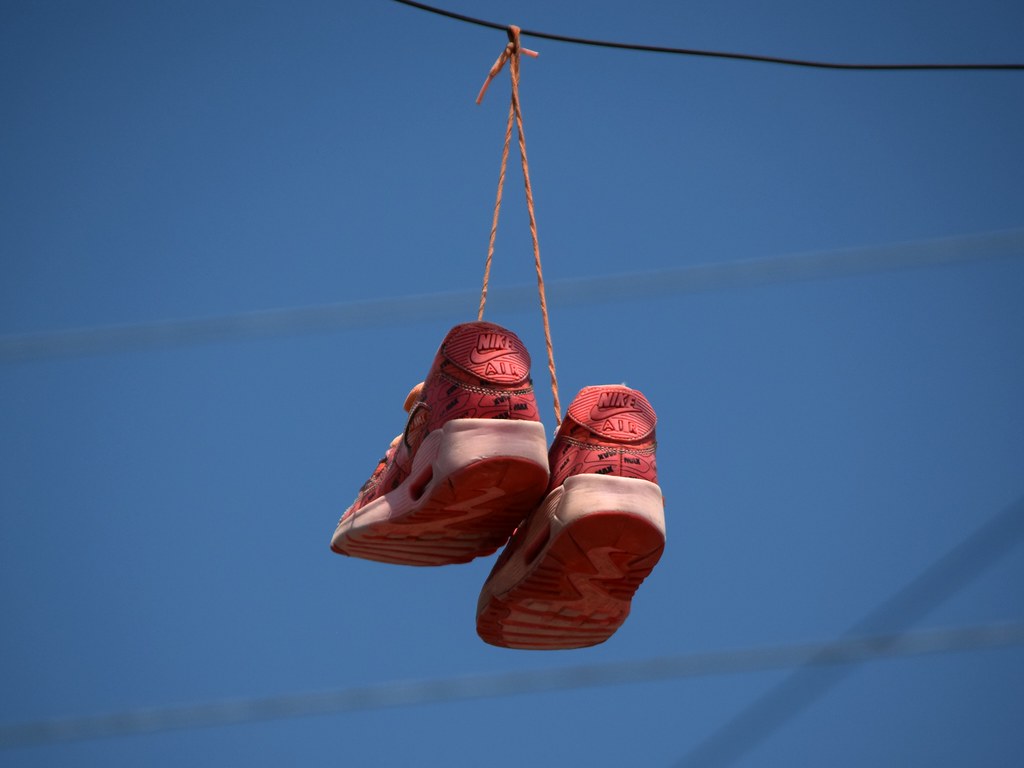 Sneakers Hanging Over Telephone Wires — Steemit