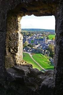 Framing - Village throgh the window - Corfe Castle 2021