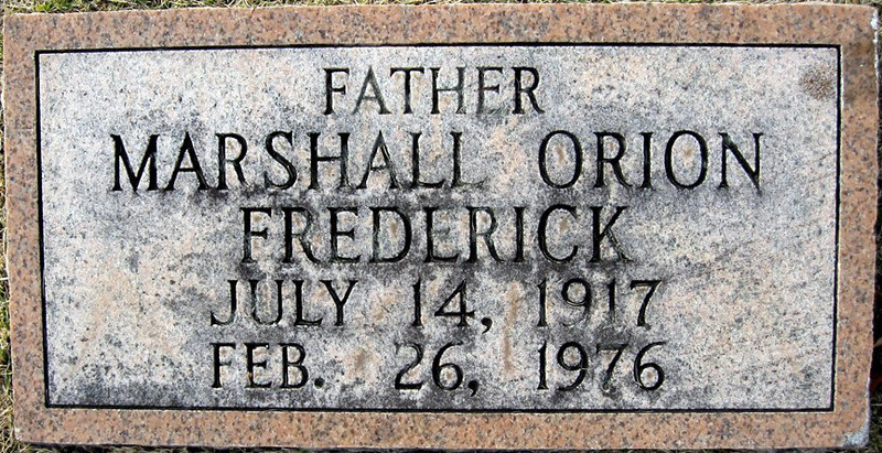 Marshall Orion Frederick Grave Markerrs
