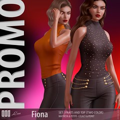 PROMO - 20LS - [ADD] Fiona Outfit (Top - Gray Orange)