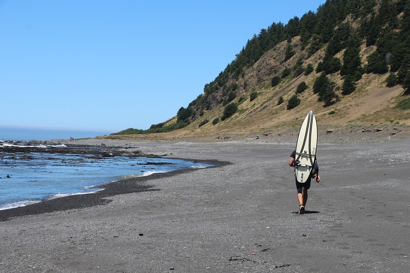 This was the second surfer we met backpacking - there are two rarely visited surf breaks on the Lost Coast Trail