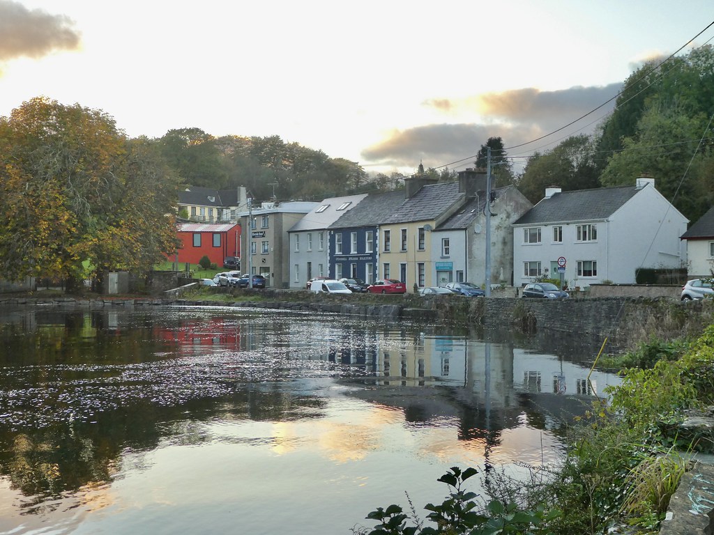 Cottages along the banks of the River Eske, Donegal
