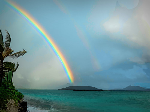 double rainbow over Lanikai Beach | by Elliot Margolies