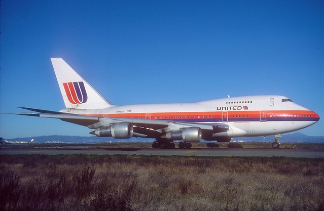 United Airlines Boeing 747SP-21; N143UA@SFO, December 1987