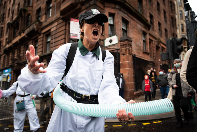Protestor at COP26, Glasgow, UK