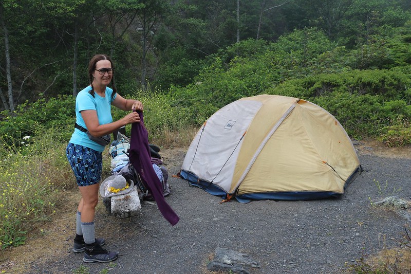 Most of our fellow campers had already left by the time we started packing up, at Buck Creek on the Lost Coast Trail