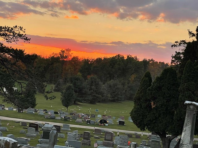 Sunset over Lithopolis Cemetery