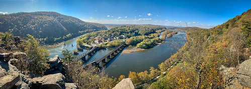 harpersferry autumn water panorama landscape fall river mountain