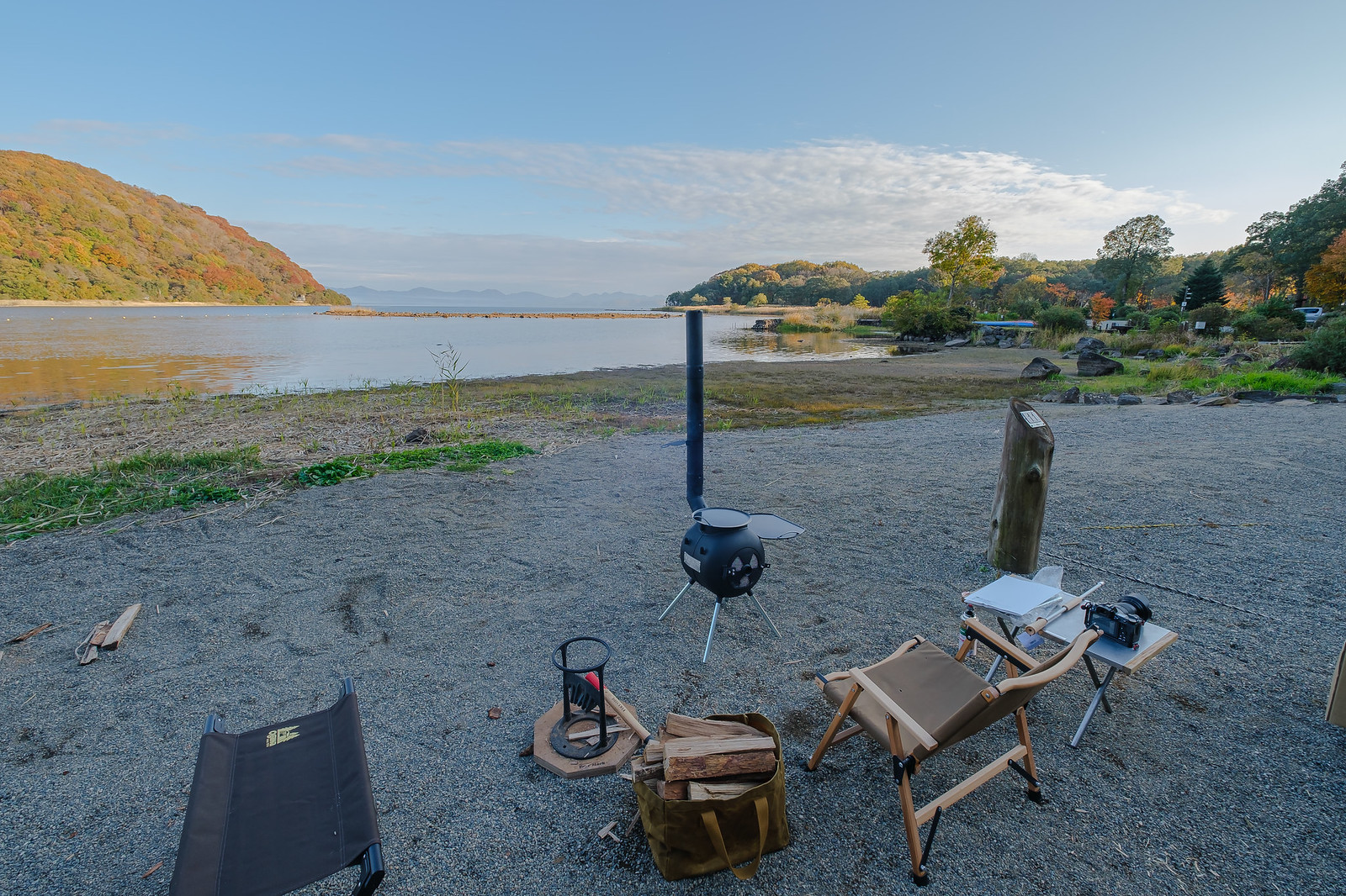 Solo camping at Lake Inawashiro