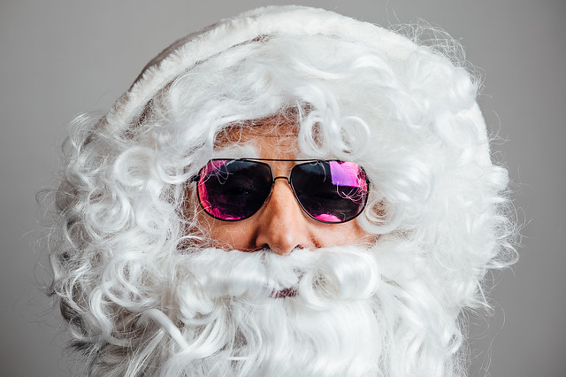Cool Santa Claus with sun glasses