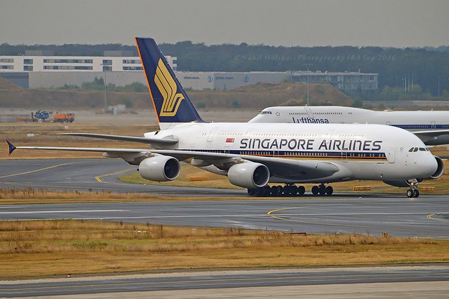 Singapore Airlines 9V-SKL Airbus A380-841 cn/58 std at ASP 22 Feb 2021 @ EDDF / FRA 18-09-2016