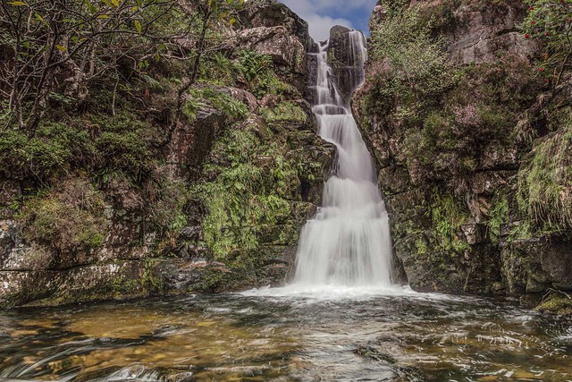 Ardessie waterfall Little  Loch Broom Garve Highland Scotland