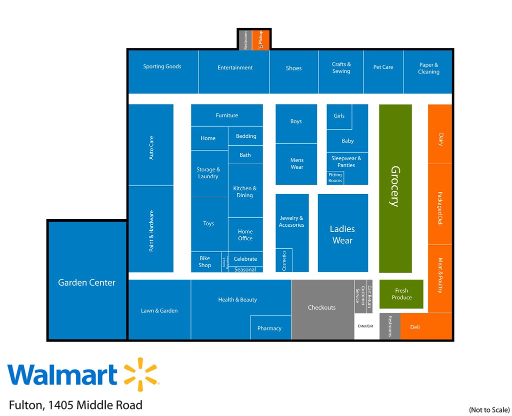 Walmart Store Map (Not to Scale) | Fulton, 1405 Middle Rd | Flickr
