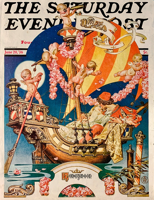 “Fantasy Honeymoon” by J. C. Leyendecker on the cover of “The Saturday Evening Post,” June 20, 1936.