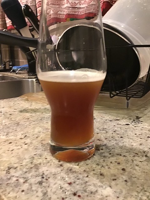 Second Fest ale of 2021, in glass on countertop in kitchen