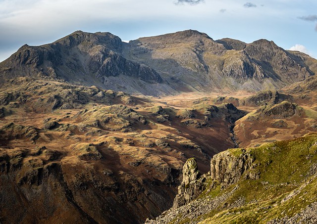 Eskdale needle and the scafell range , The Lake District